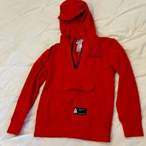 Reebok Kids Red Long Sleeves Quarter Zip Athletic Pullover Hoodie Size 6/7